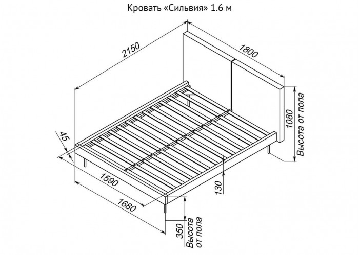 Кровать «Сильвия» 1,6